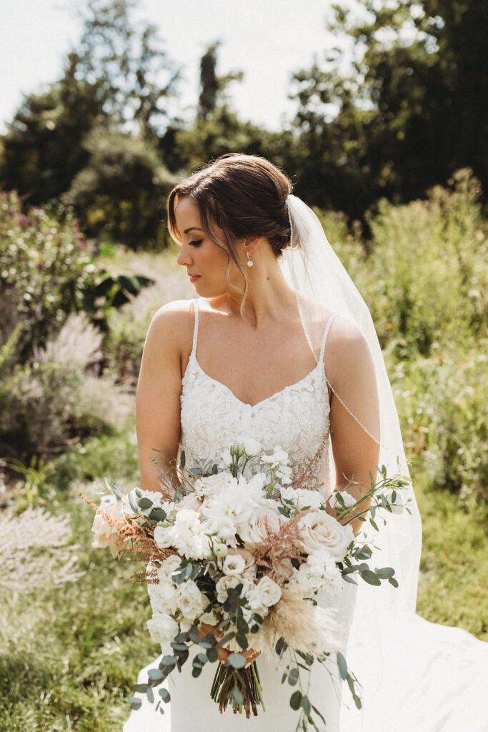 Bridal portrait outdoors