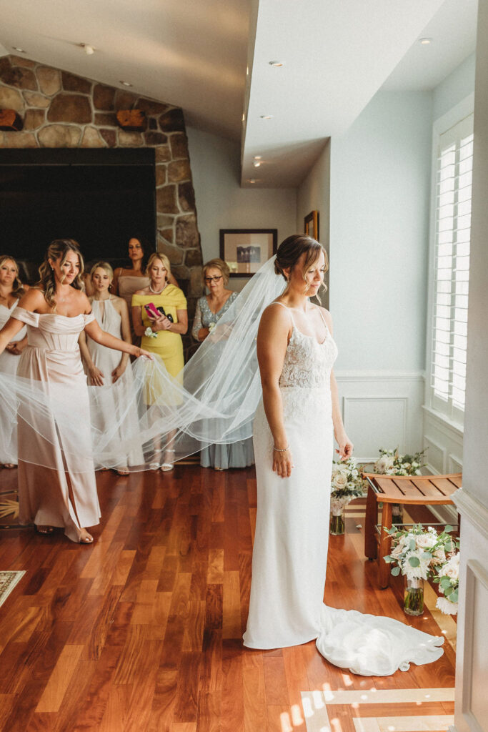 Bridal portrait indoors