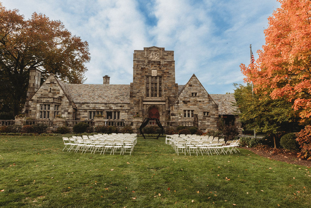 luxurious English-style country manor wedding venue exterior