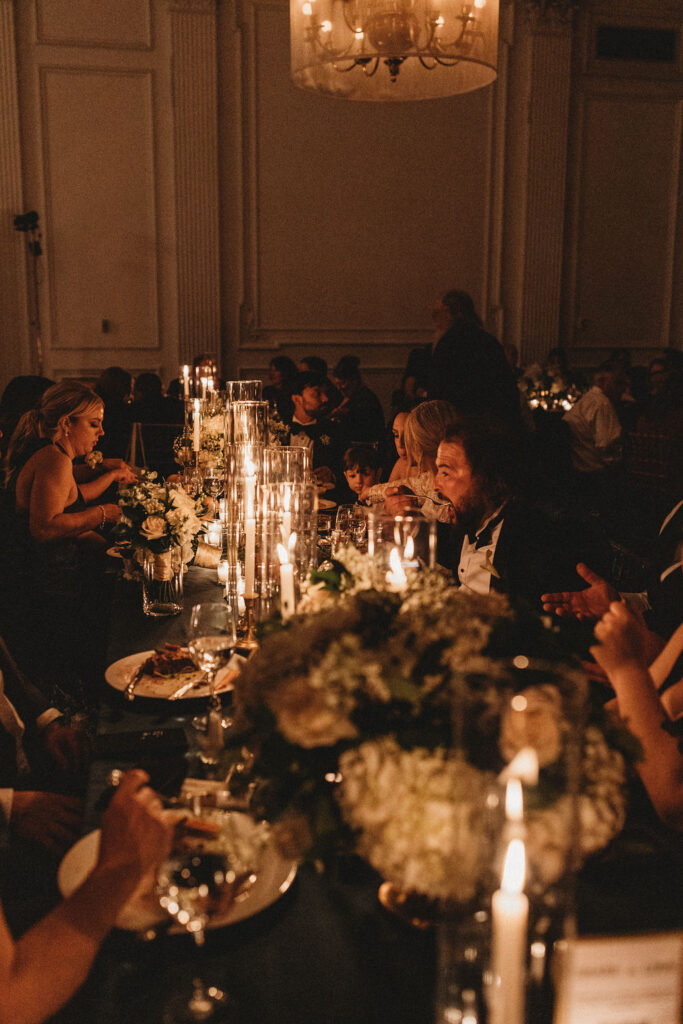 wedding reception at the downtown club in philadelphia